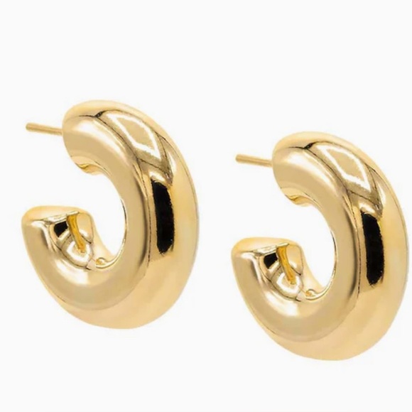 Adina eden gold chunky hoops - Picture 1 of 1